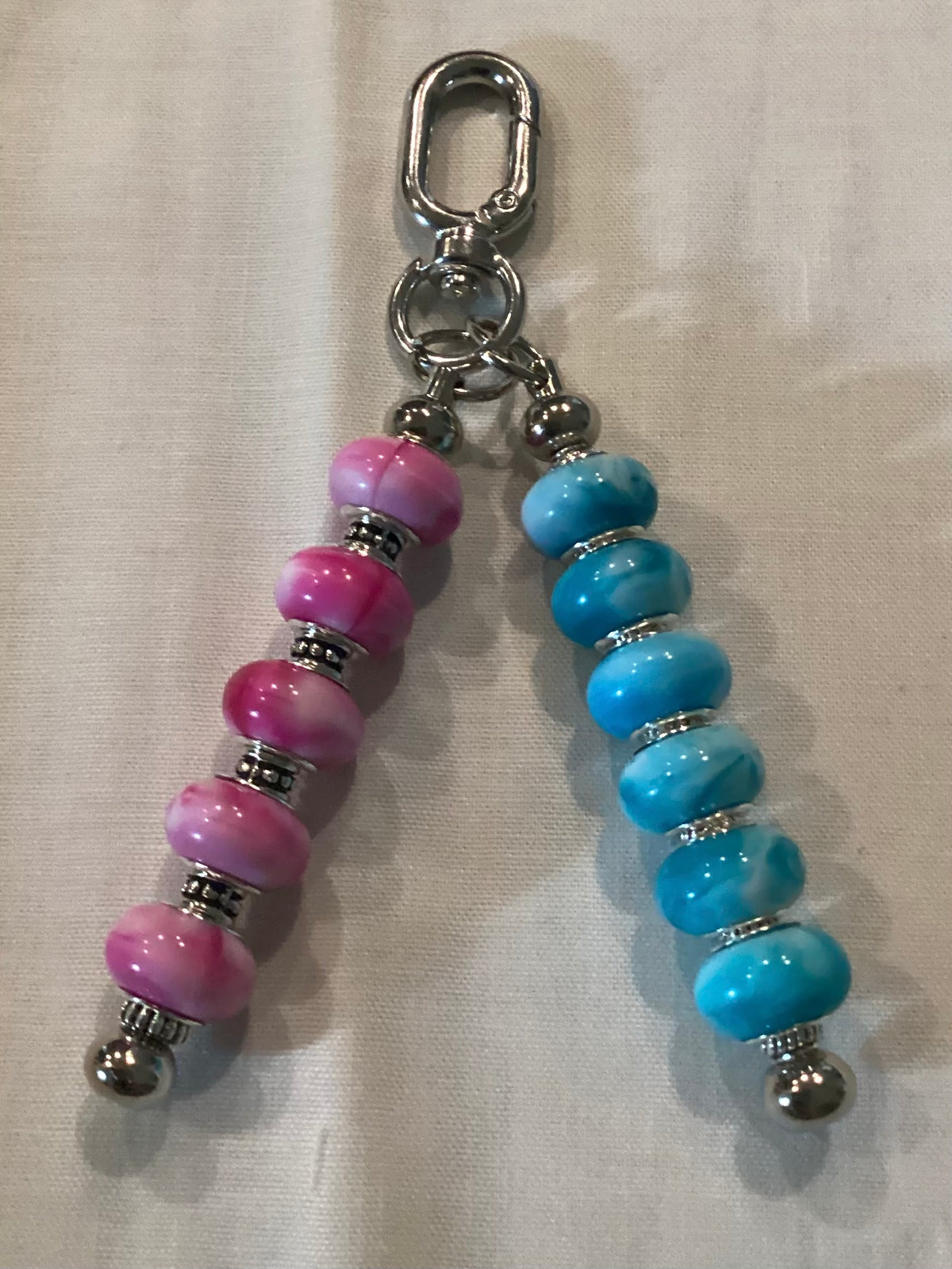 Pink & Blue Keychain