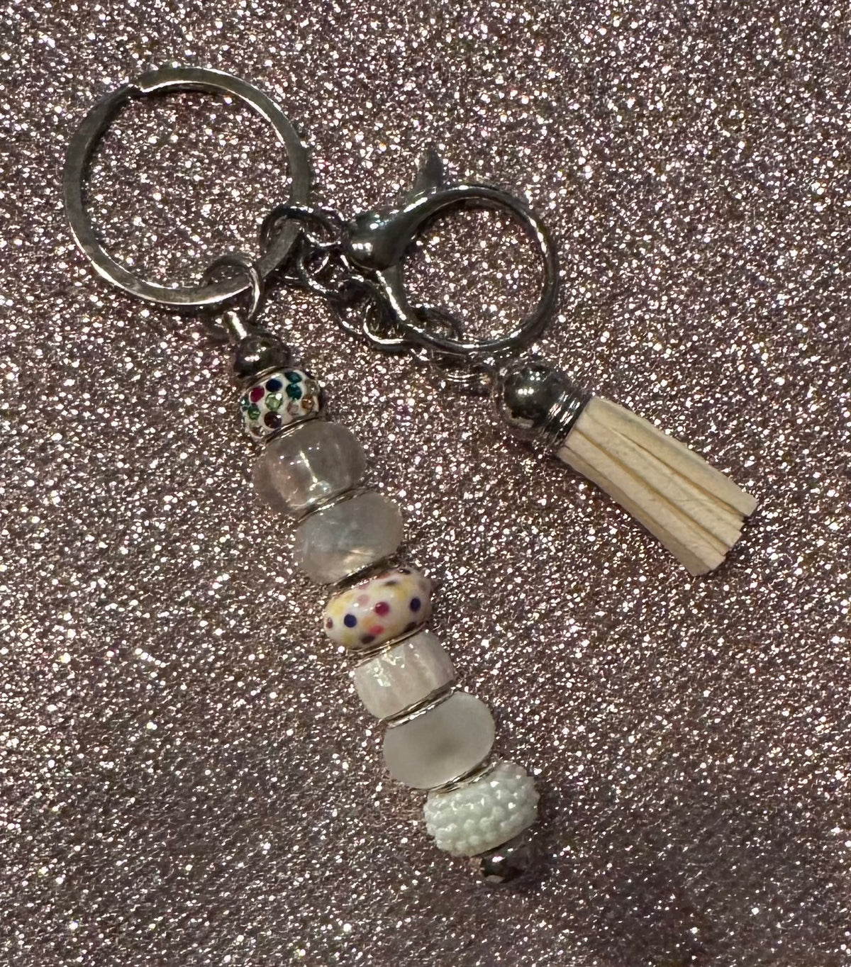 Beige Keychain