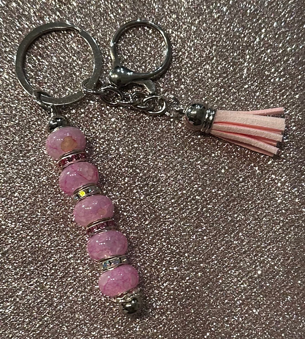 Pastel pink keychain