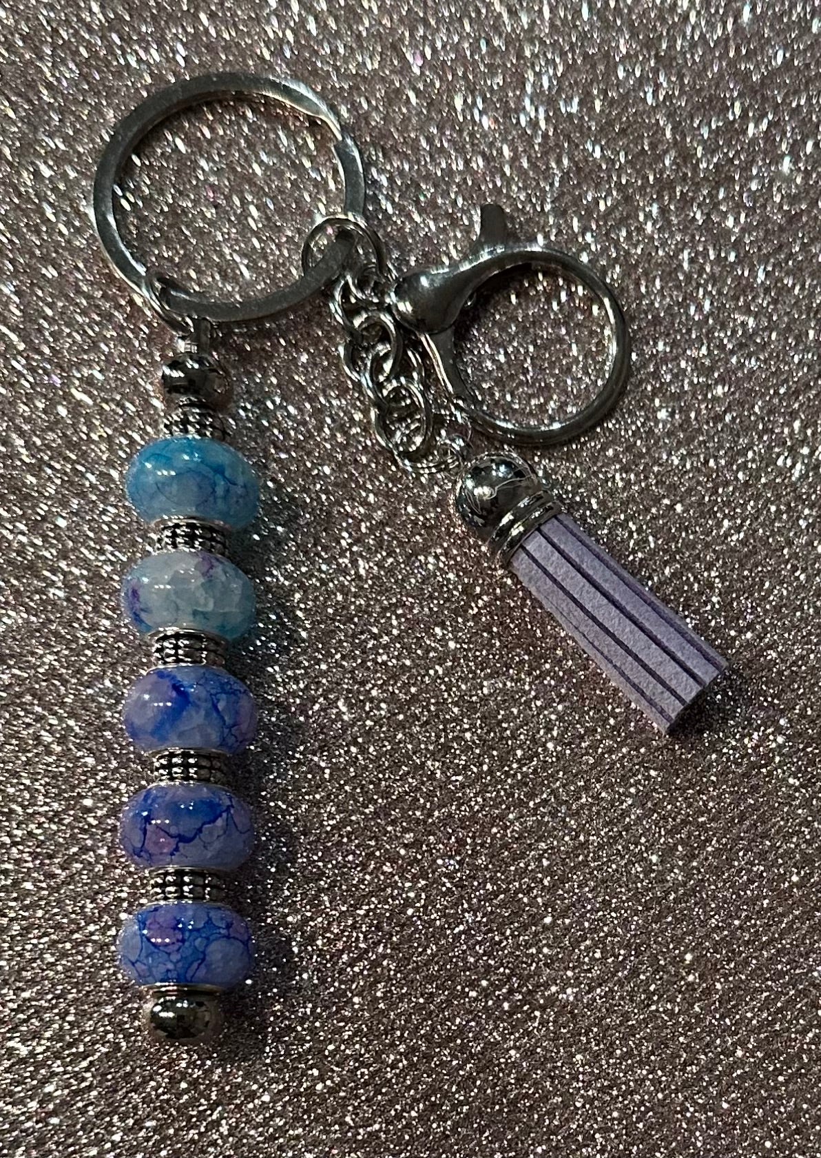 Gradient blue keychain