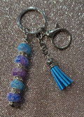 Bright blue keychain
