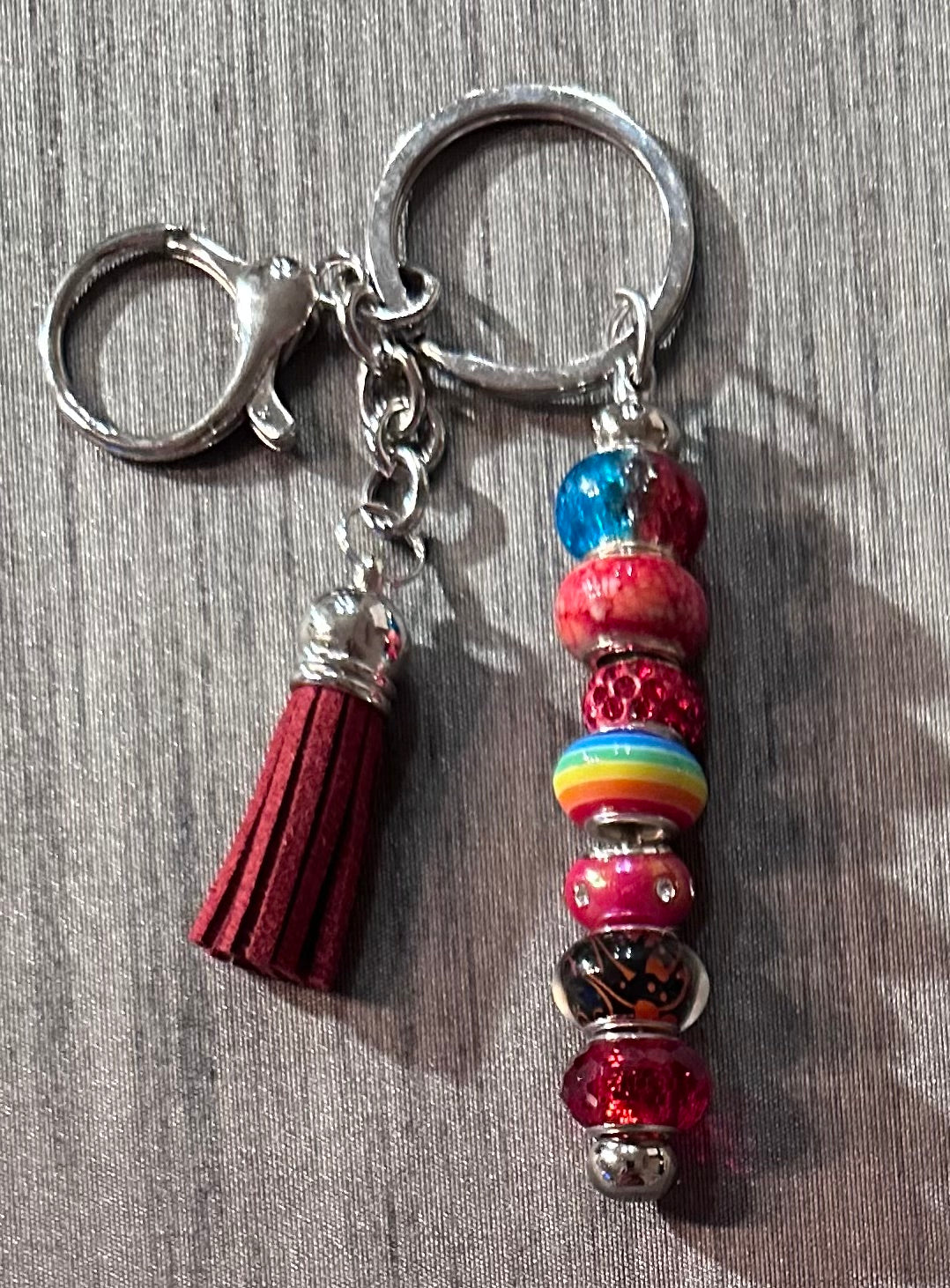Cherry red keychain