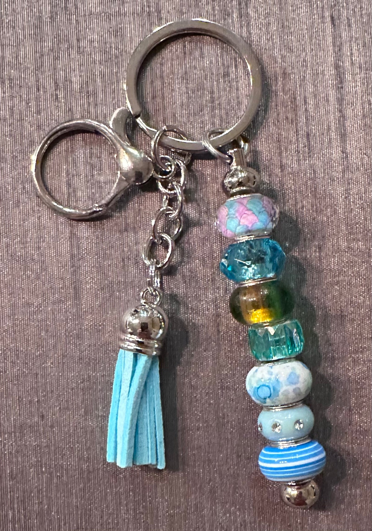 Pastel blue keychain