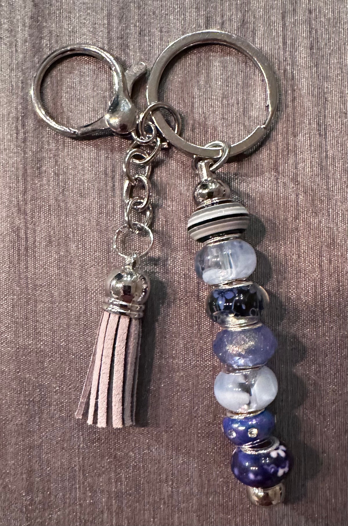 Light gray keychain