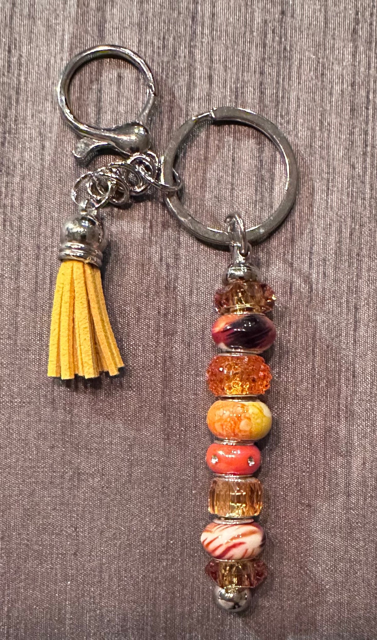 Cheddar orange keychain