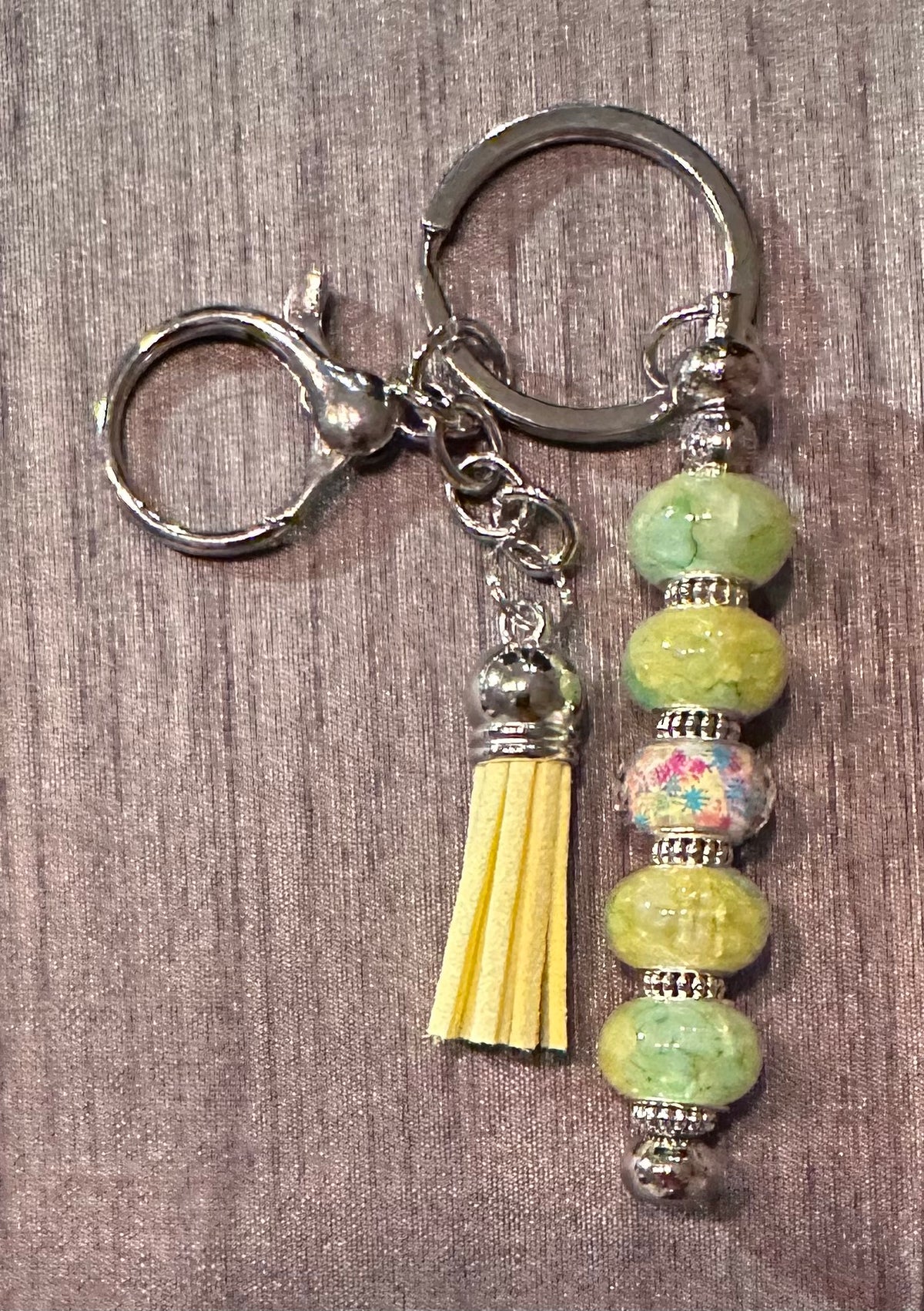 Pastel yellow keychain
