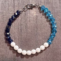 Navy, Teal and White Bracelet